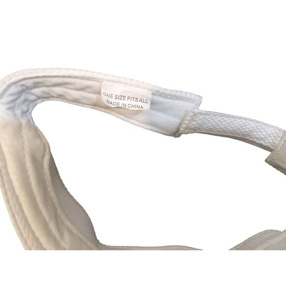 Michelob Ultra Visor Hat Cap Mens One Size Fits All White Logo Adjustable Strap - Picture 6 of 6